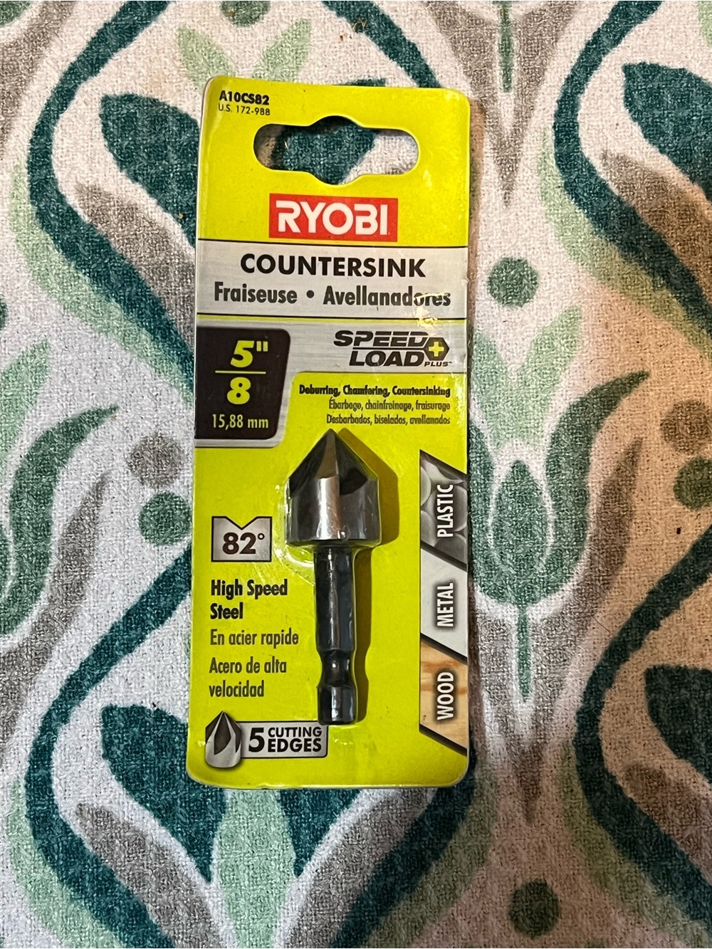 Ryobi 5/8" Countersink Drill Bit - Yellow/Black
